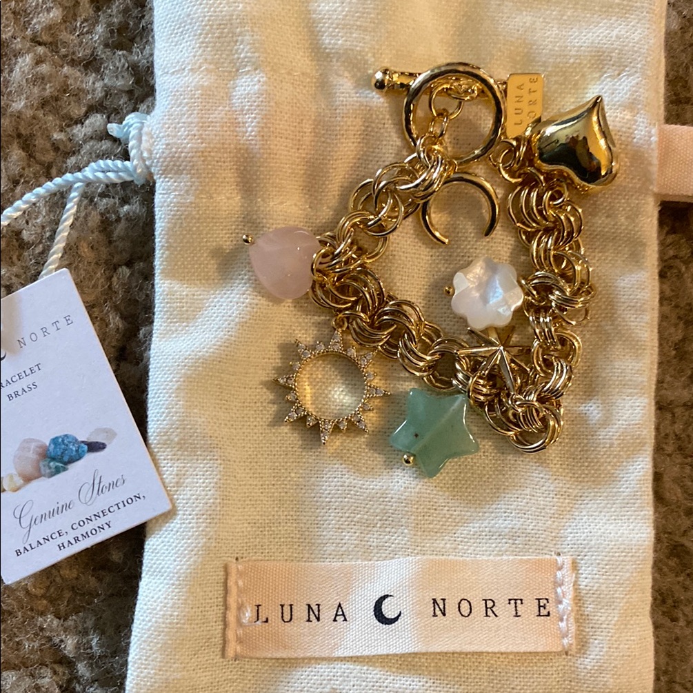 Luna Norte Gold Charm Bracelet. Nwt.